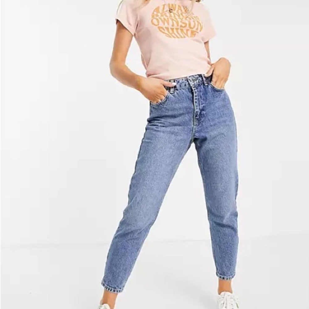 Topshop PETITE | high rise mom jeans